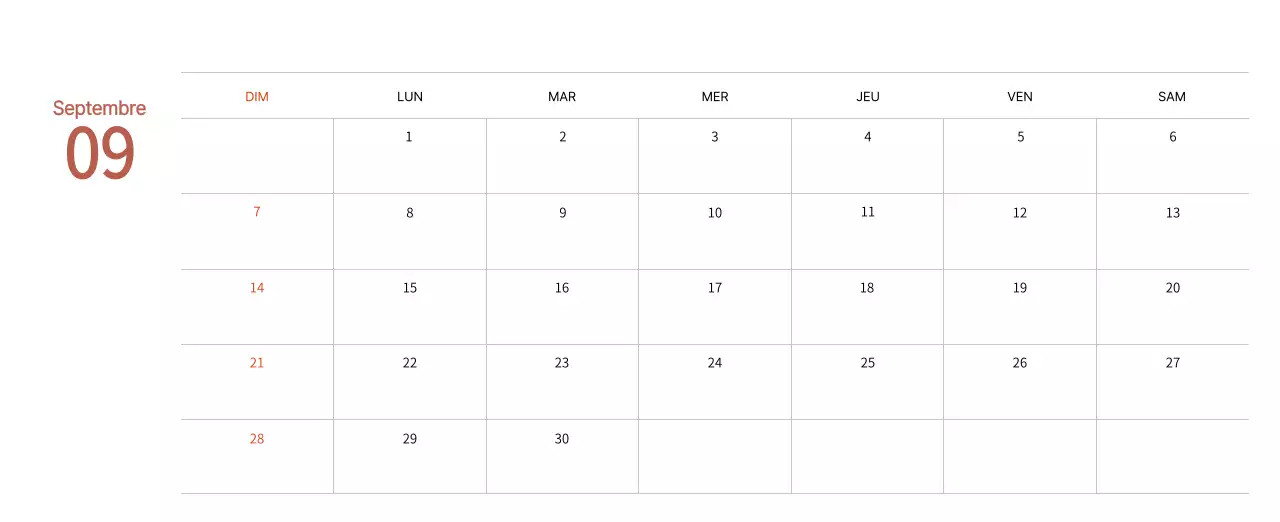 Calendrier du Nouvel An avec illustrations chaleureuses