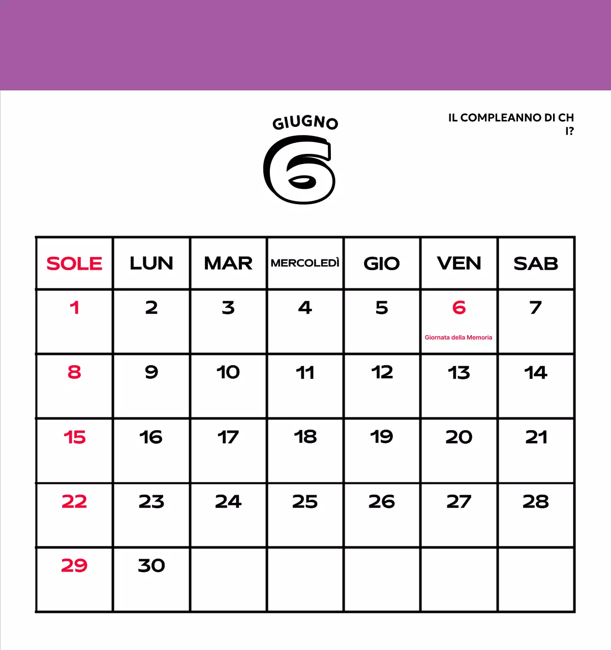 Calendari colorati con una varietà di illustrazioni retrò