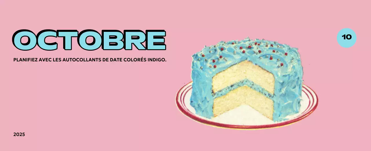 Calendriers colorés avec une variété d'illustrations rétro