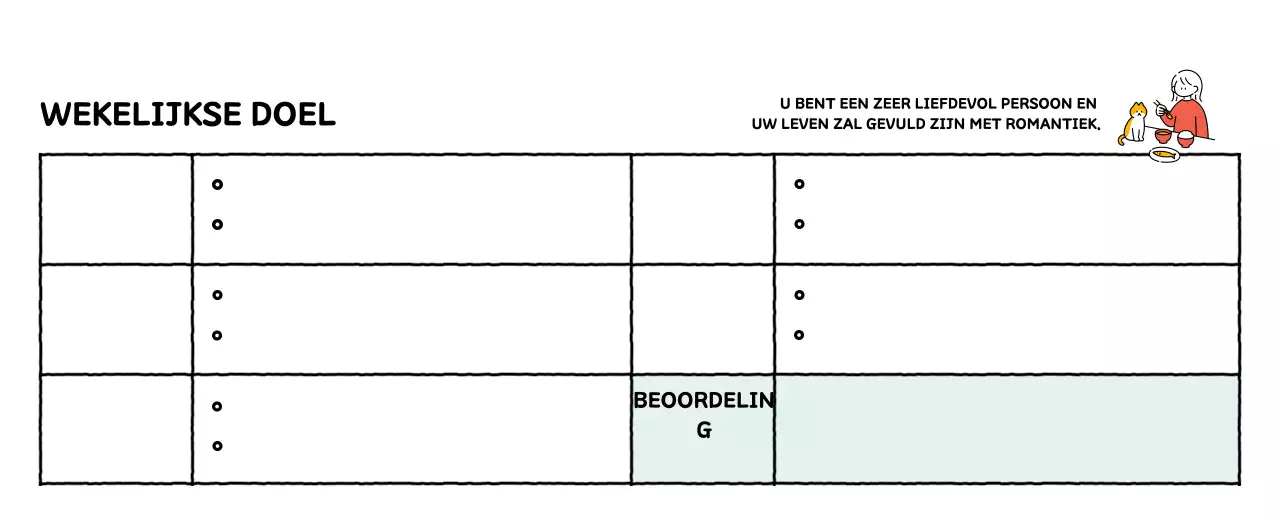 Geïllustreerde kalender met een mooie lijnstijl