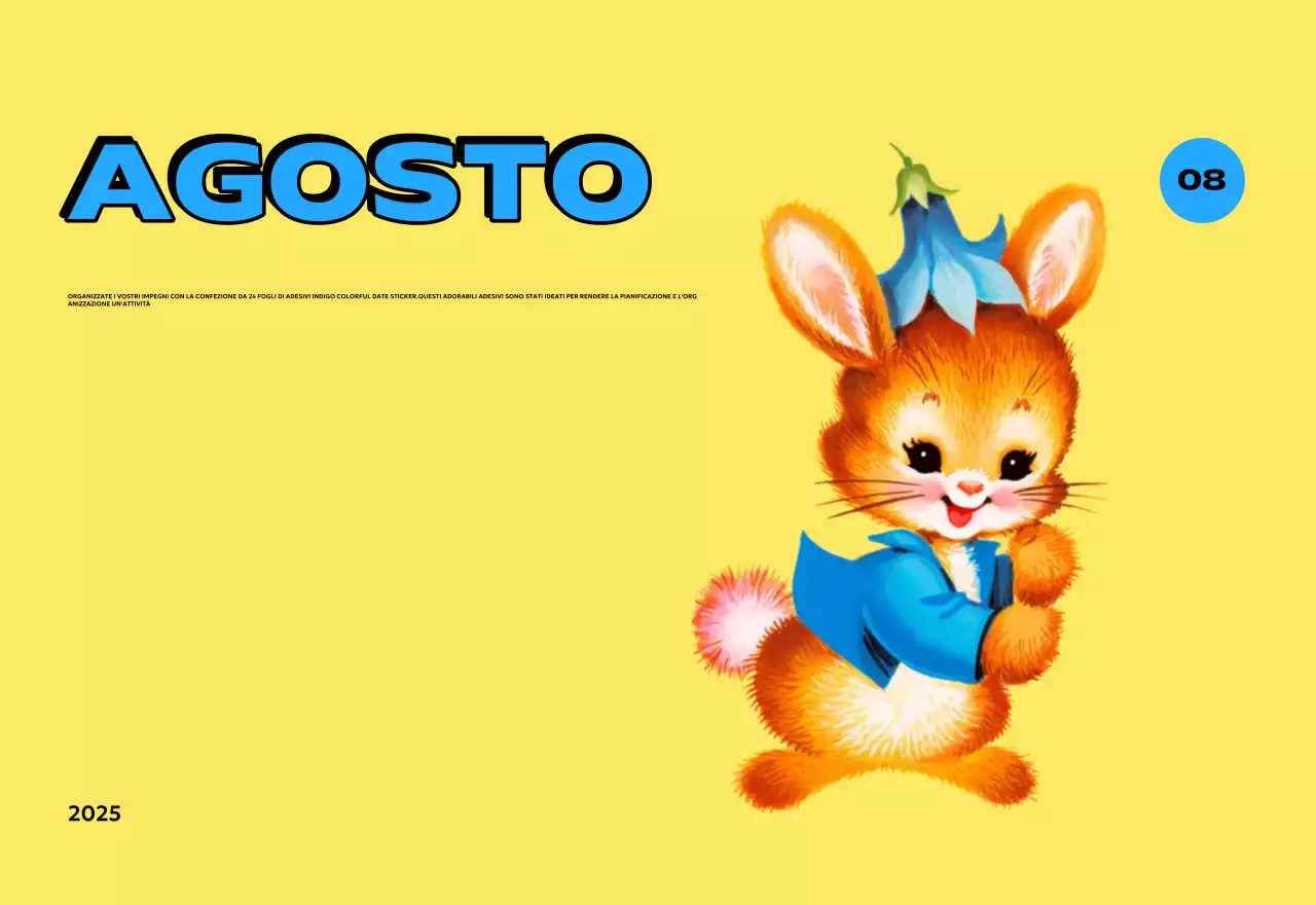 Calendari colorati con una varietà di illustrazioni retrò