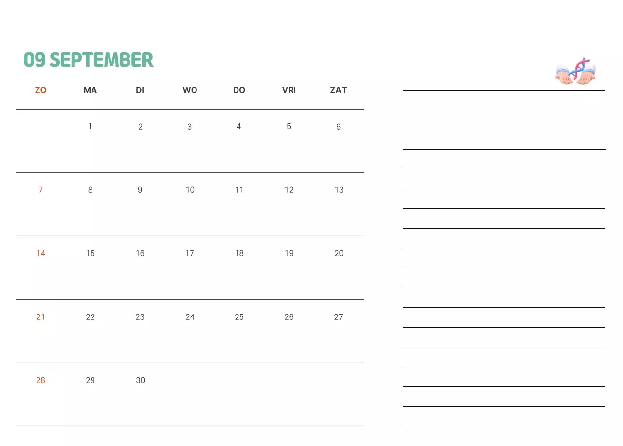 Een feestelijk ziekenhuis met illustraties met gezondheids- en gezinsthema's en kleurrijke accenten