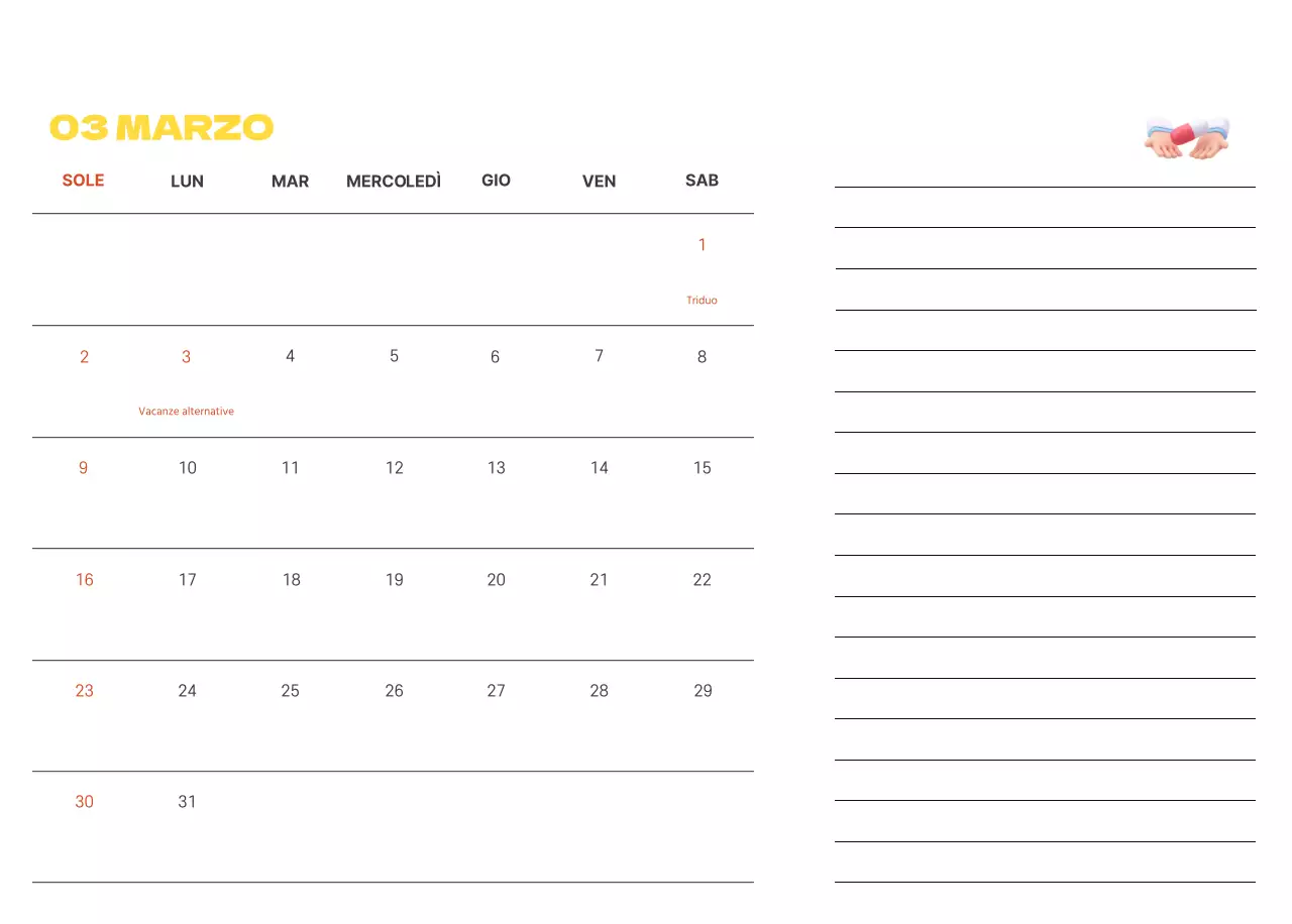 Un ospedale festivo con illustrazioni a tema salute e famiglia e accenti colorati