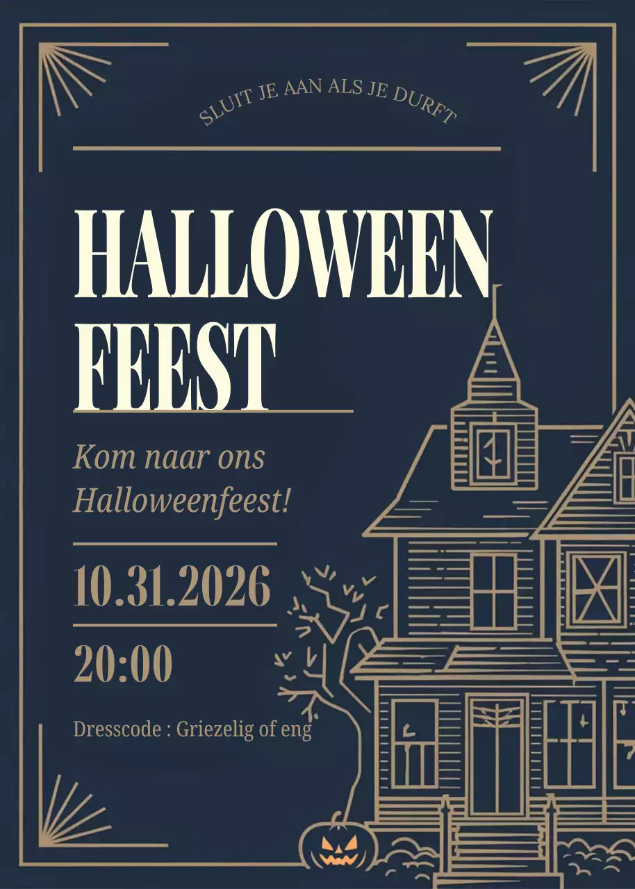 Marine Vintage Halloween Uitnodiging