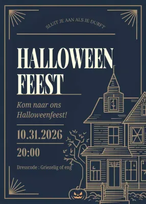 Marine Vintage Halloween Uitnodiging