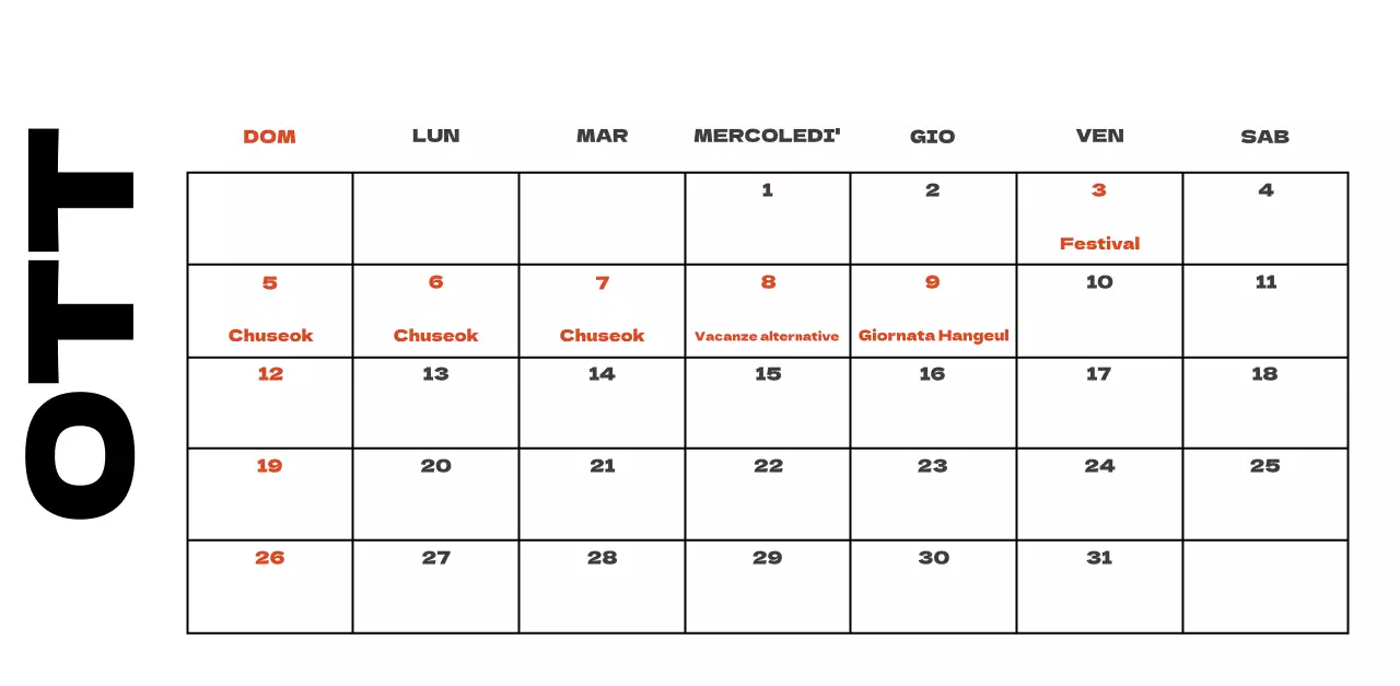 Calendario pulito con foto del cielo