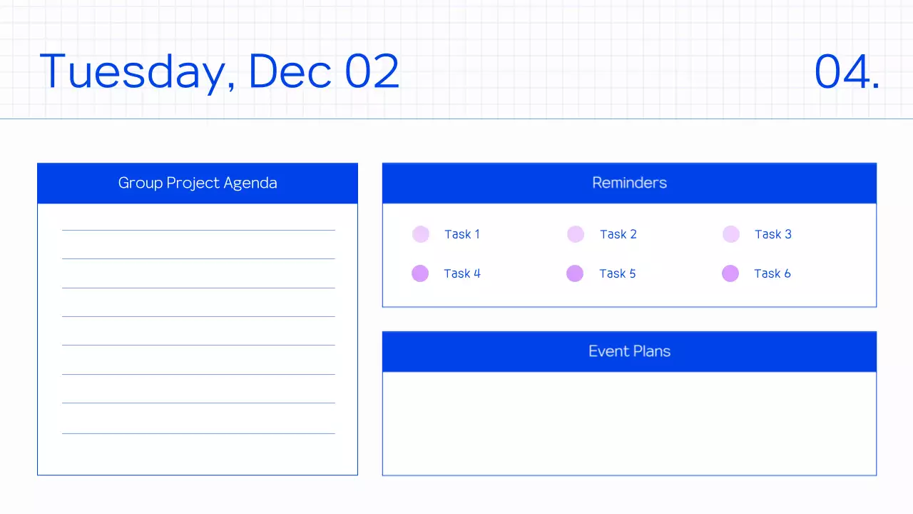 Blue Minimal Class Planner Presentation