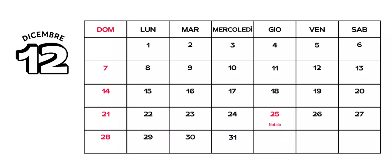 Calendari colorati con una varietà di illustrazioni retrò