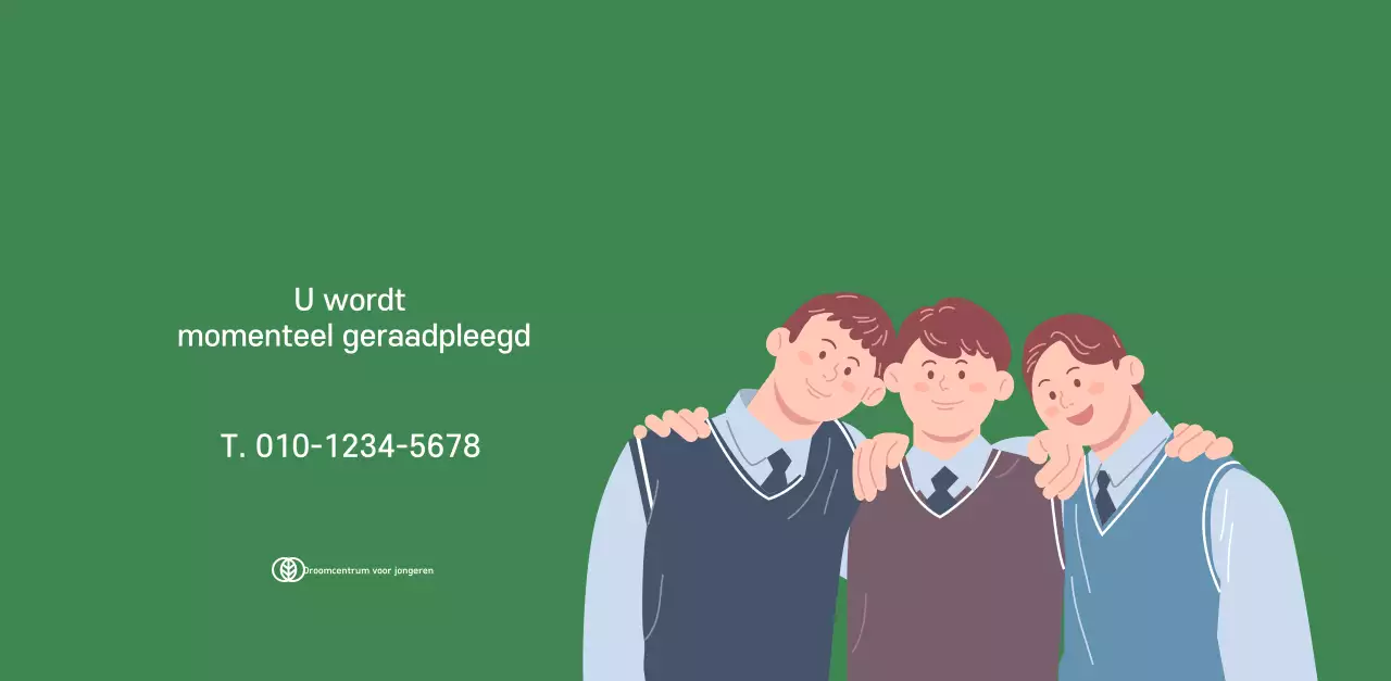 Kalender met jeugdillustraties op een geelgroene achtergrond