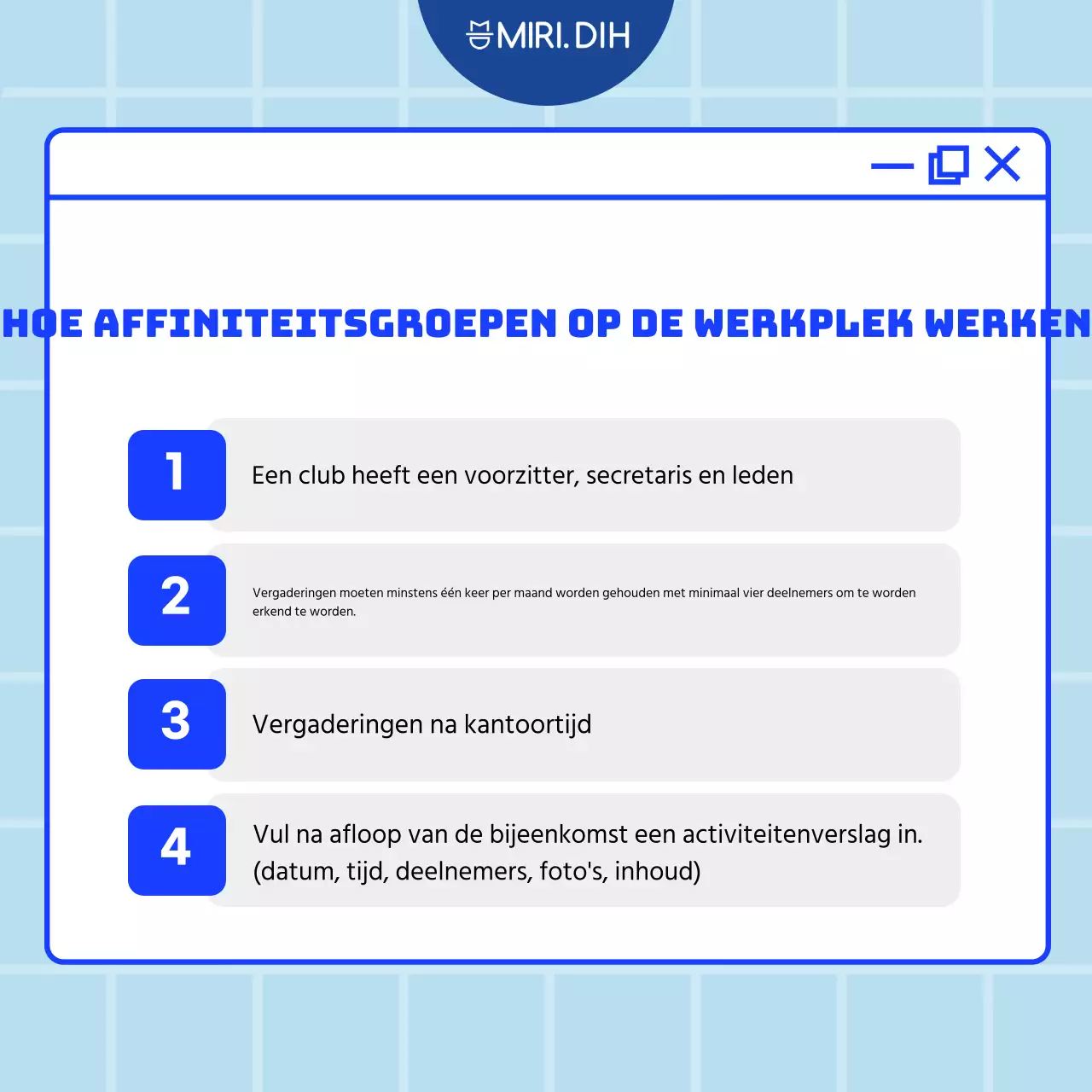 Beschrijving Blue Tidy Club