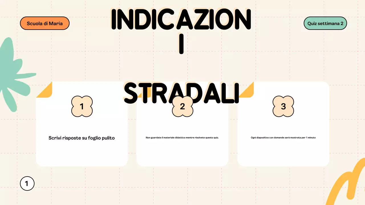 Materiale di classe Quiz moderno alla menta
