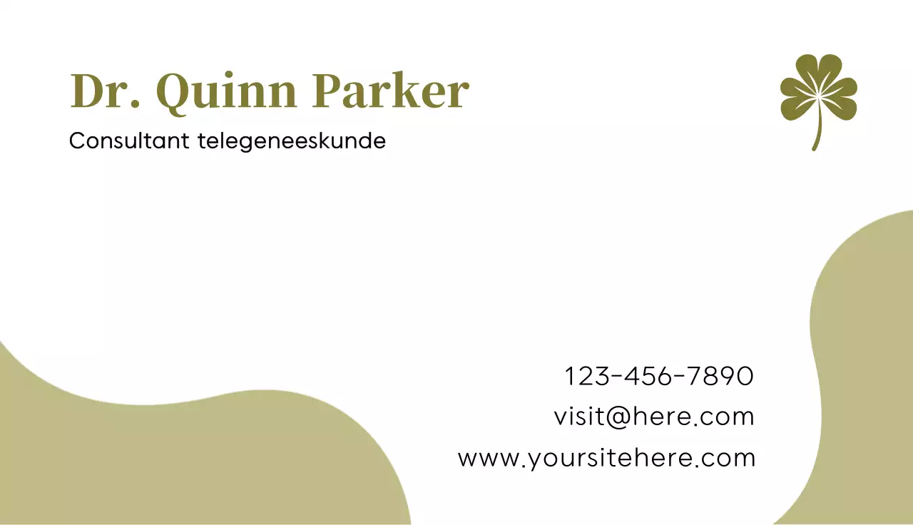 sage minimaal visitekaartje