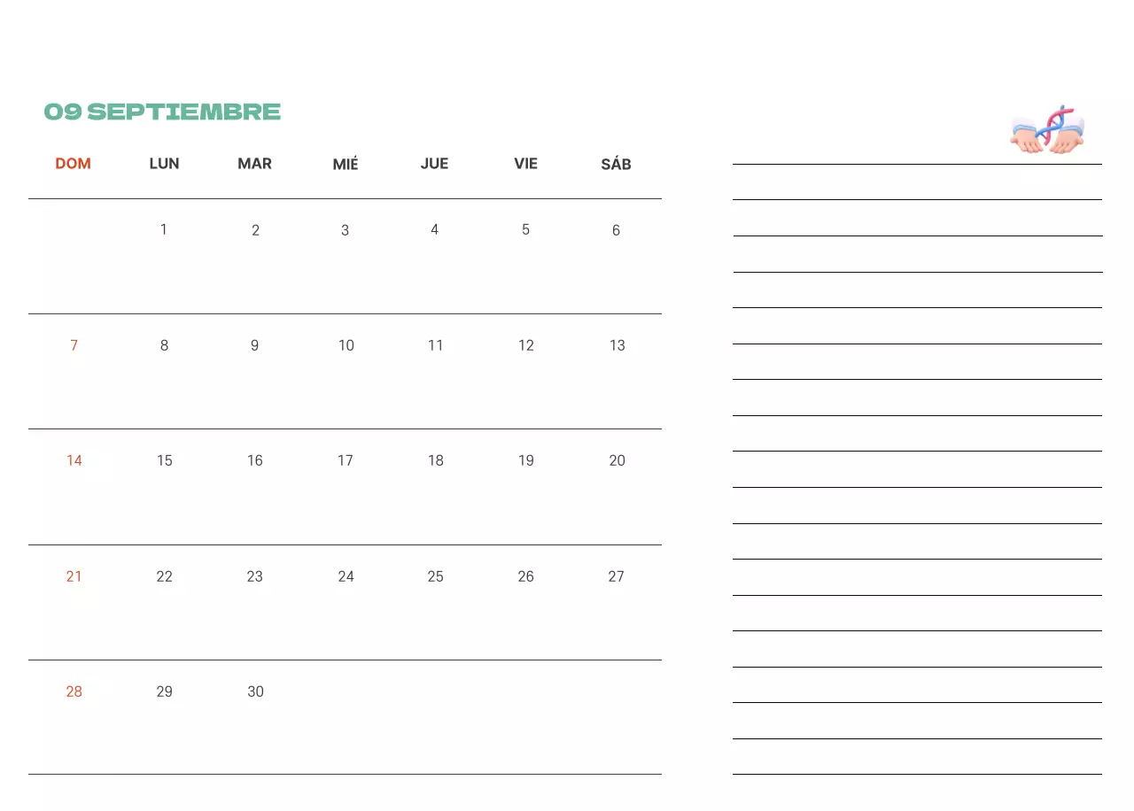 Un hospital festivo con ilustraciones de temática sanitaria y familiar y acentos de color