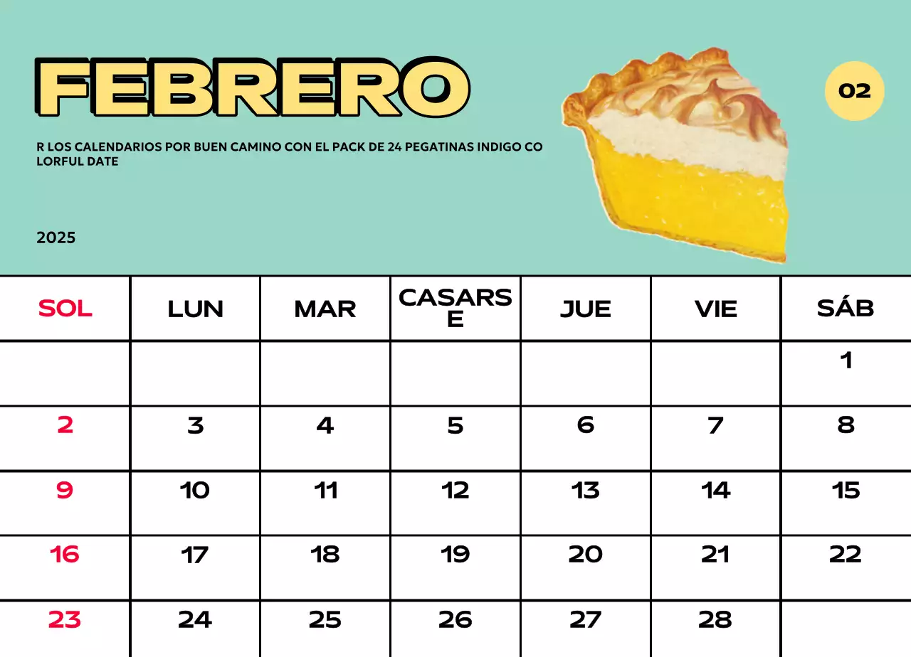 Coloridos calendarios con diversas ilustraciones retro