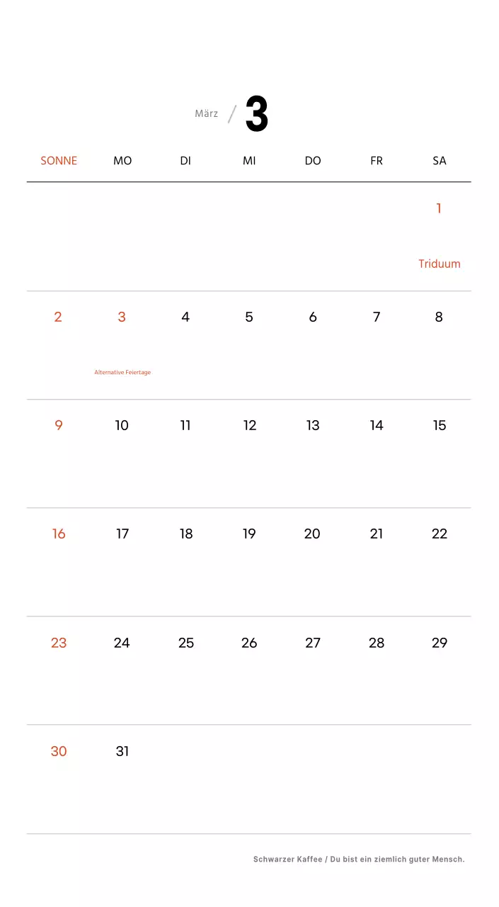 Einfacher Kaffee-Foto-Tischkalender für Cafés in Weißtönen