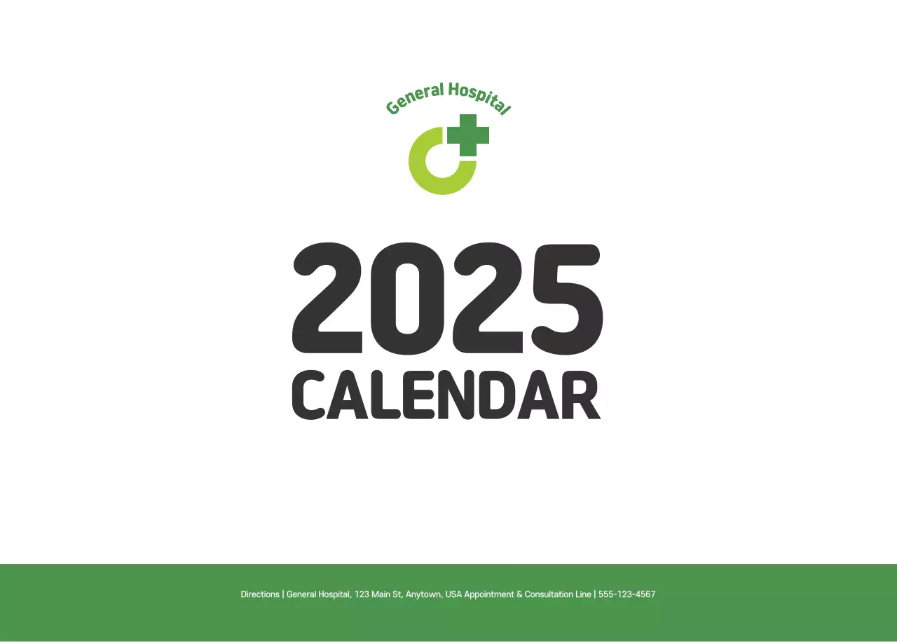 A holiday hospital with health and family themed illustrations and colorful accents