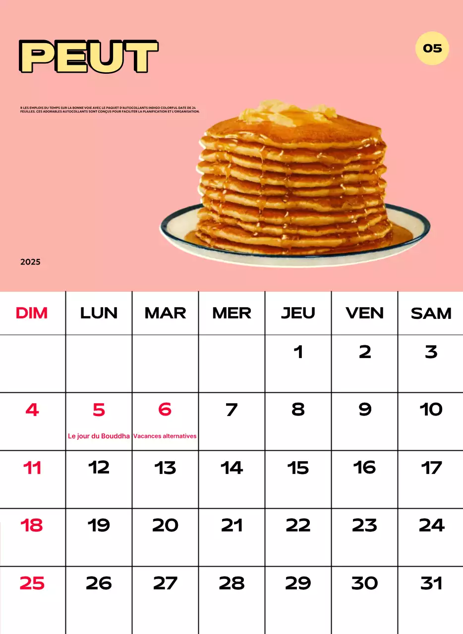 Calendriers colorés avec une variété d'illustrations rétro