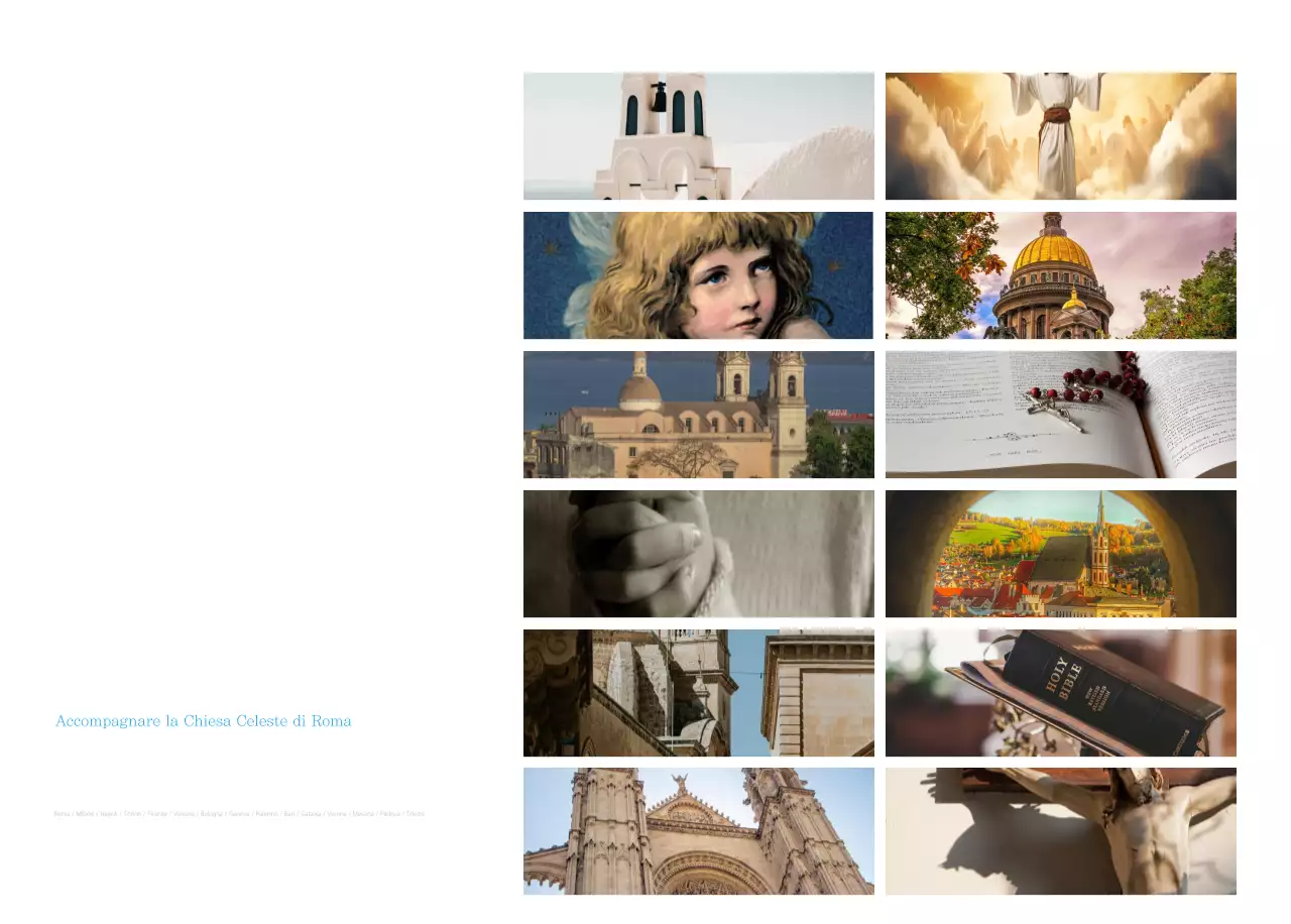 Calendario ecclesiastico blu di concezione moderna