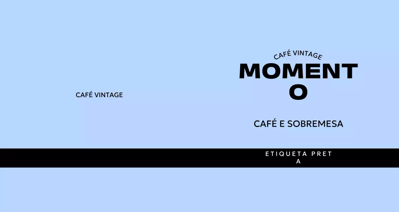 Promover um café vintage azul claro