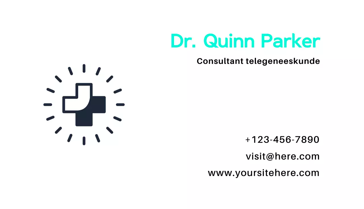 witte schone medische kaart