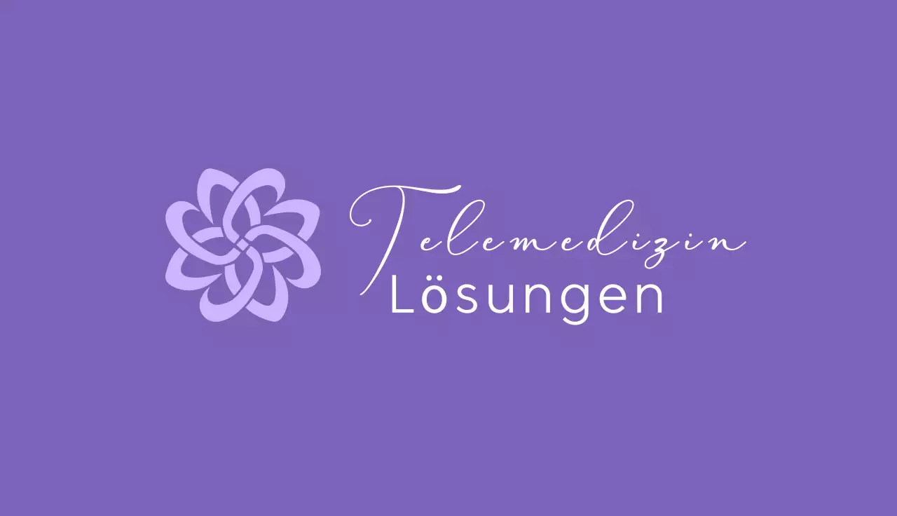 Lila und lila Visitenkarte telehealth minimalen Stil