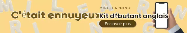 Annonce tendance pour l'enseignement de l'anglais en orange