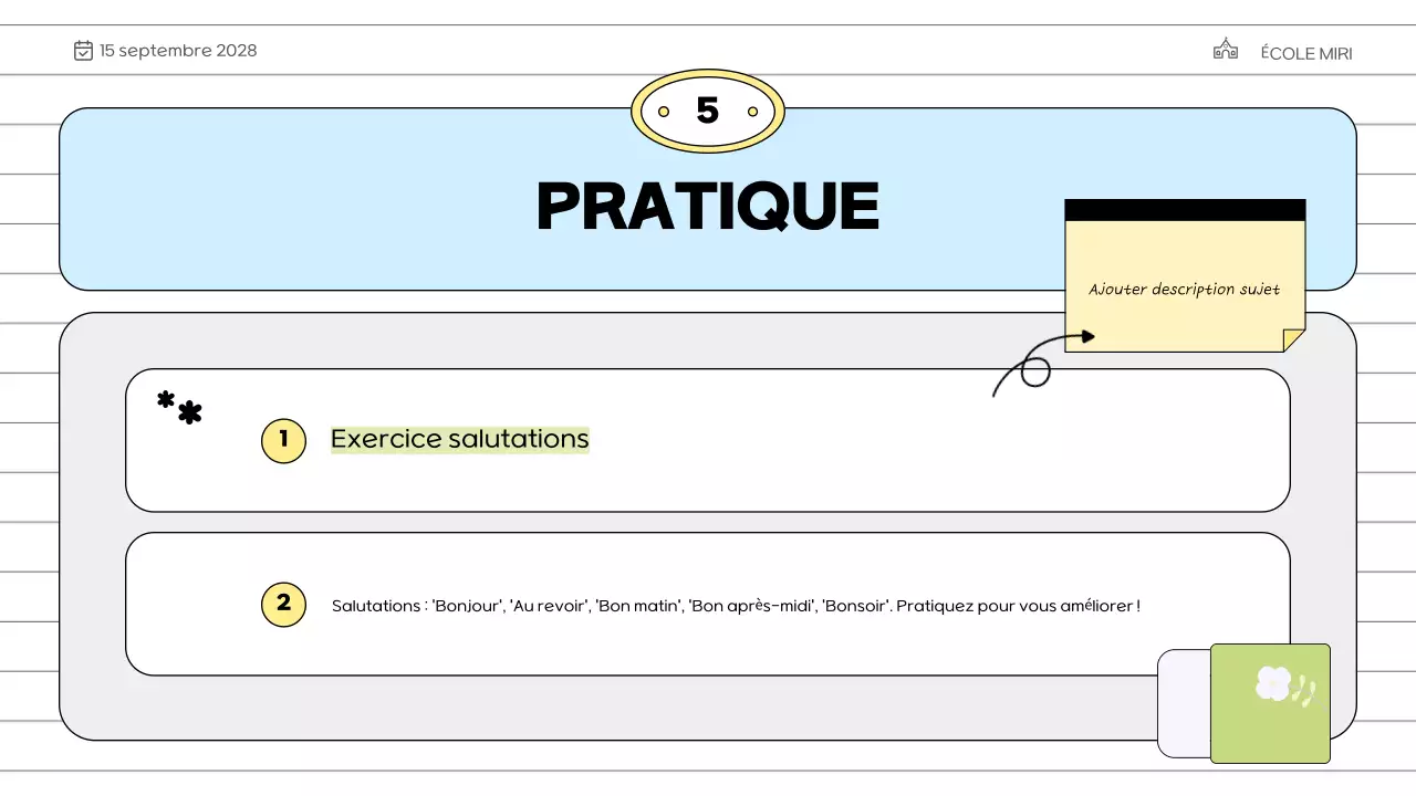 cours de formation minimale bleue