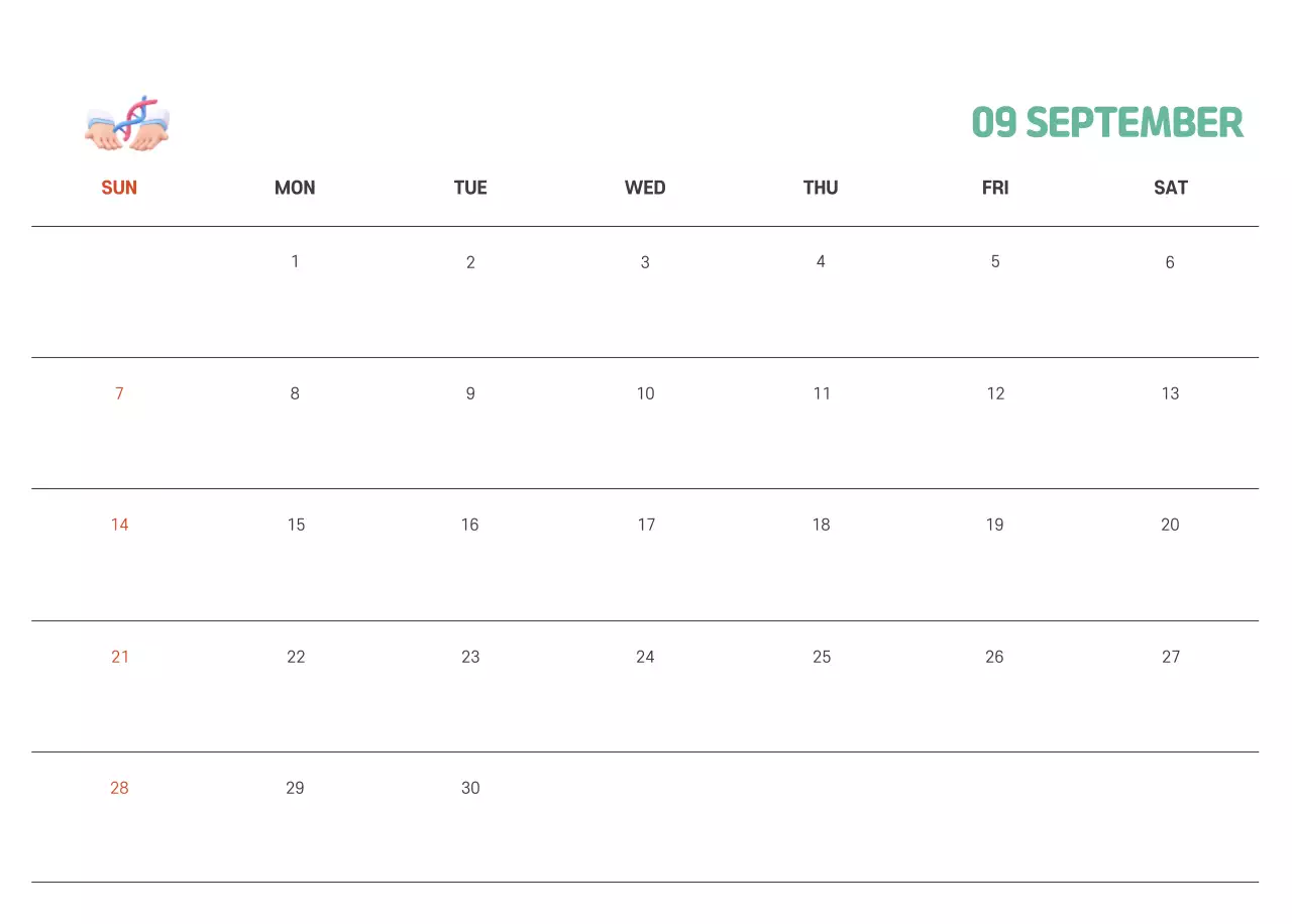A holiday hospital with health and family themed illustrations and colorful accents