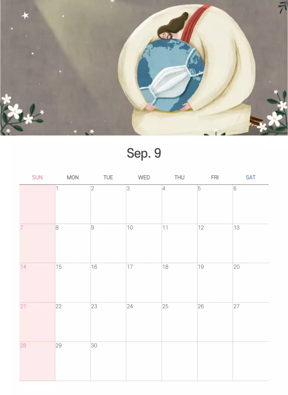 파스텔 깔끔한 일러스트 교회