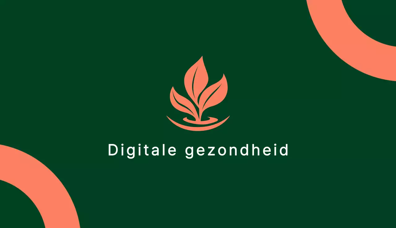 groen minimalistisch visitekaartje telegeneeskunde