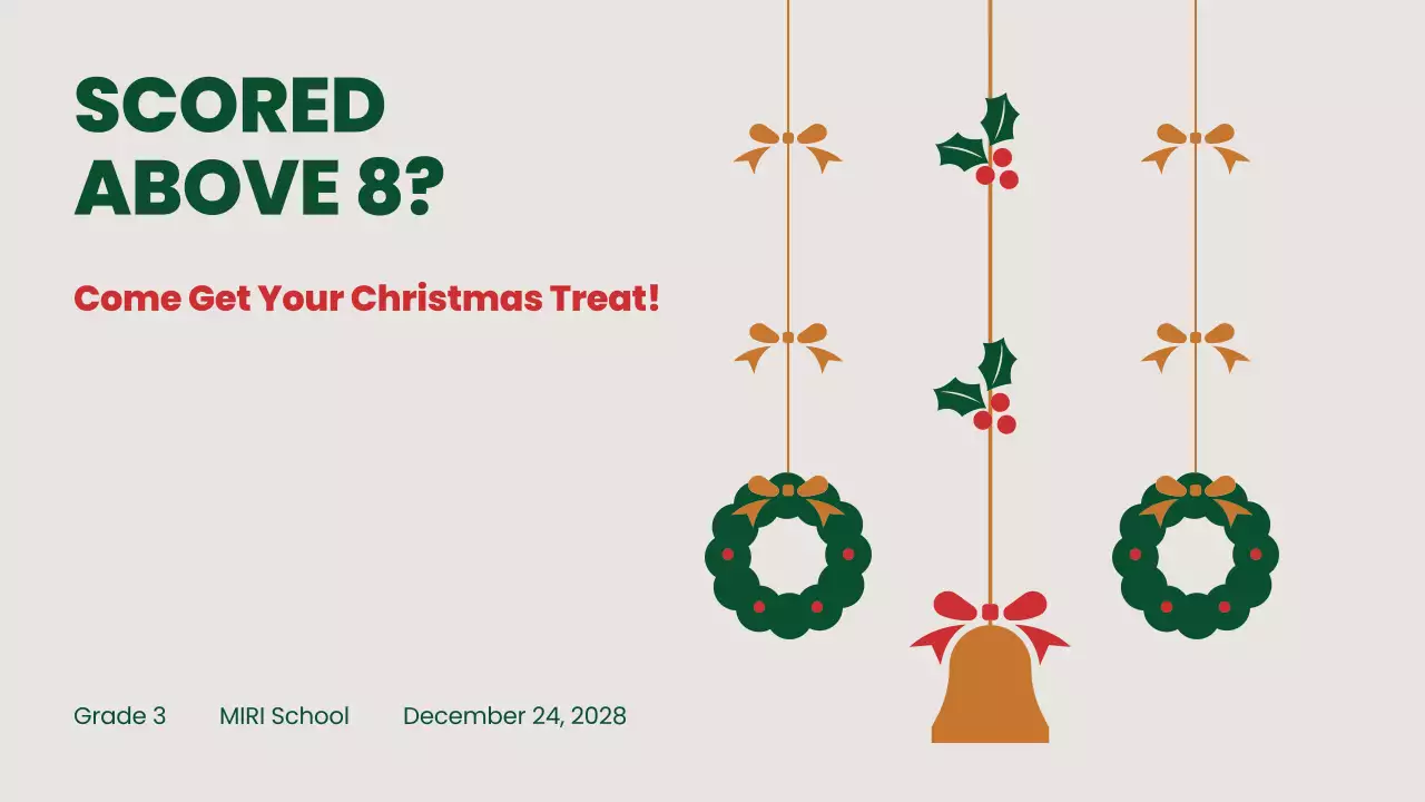 Green Traditional Christmas Quiz Presentation