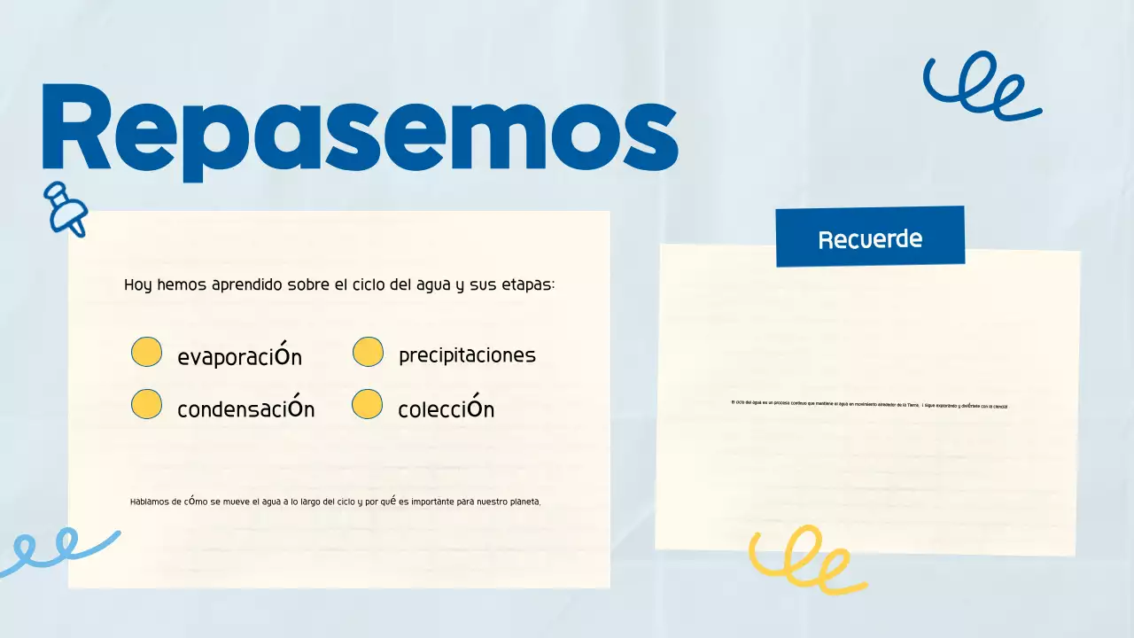 Azul Lindo Juguetón Clase de Ciencia Presentación para el Estudiante de la Escuela