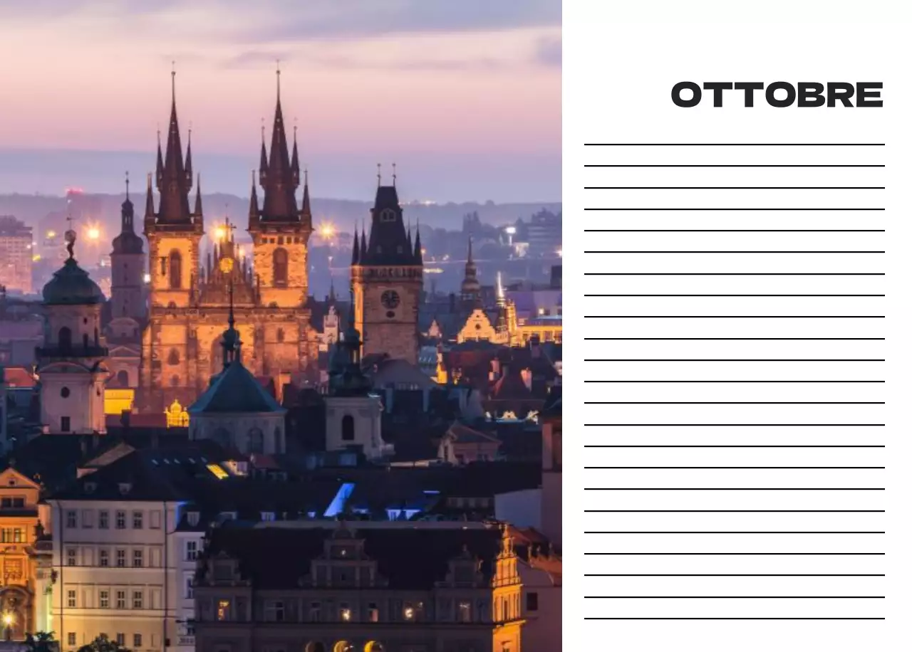 Calendario pulito con foto del cielo