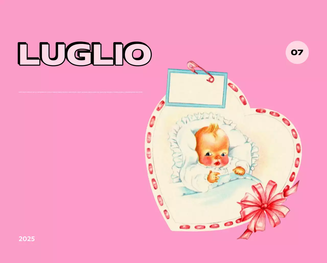 Calendari colorati con una varietà di illustrazioni retrò