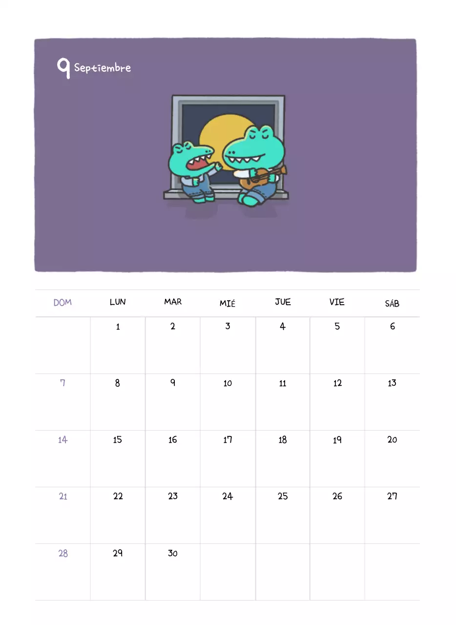 Un calendario con un bonito concepto de ilustración de Ago
