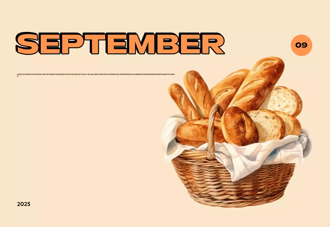 Kleurrijke kalenders met verschillende retro-illustraties