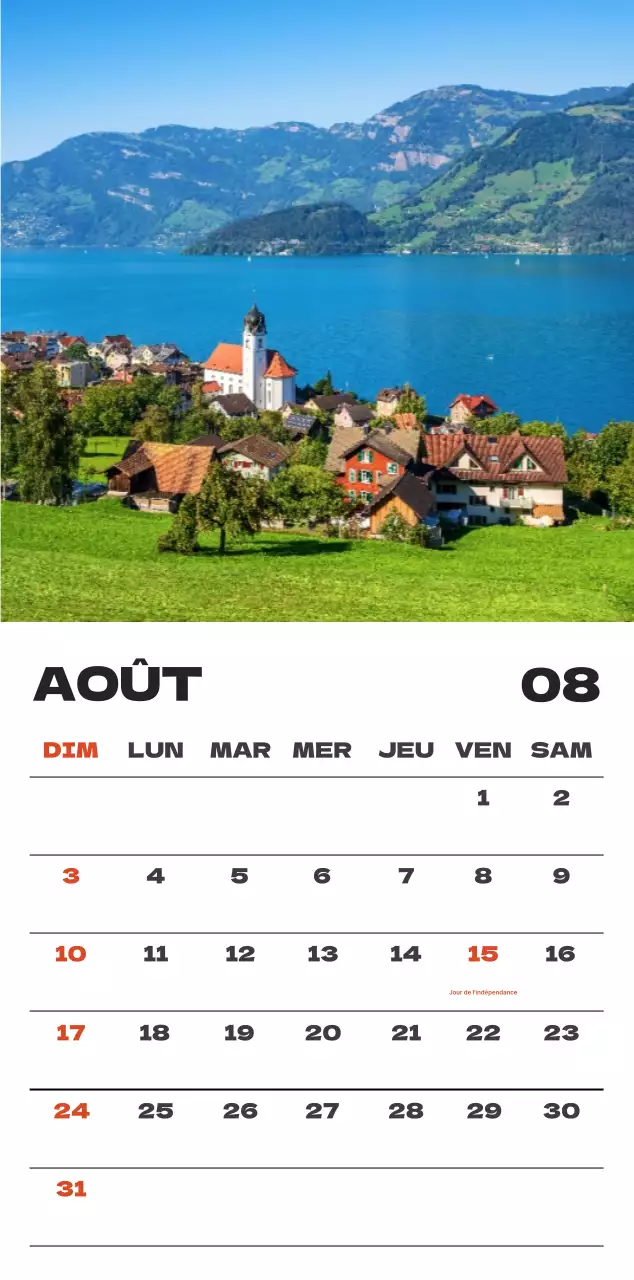 Calendrier de nettoyage des photos du ciel