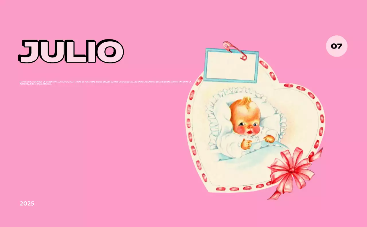 Coloridos calendarios con diversas ilustraciones retro