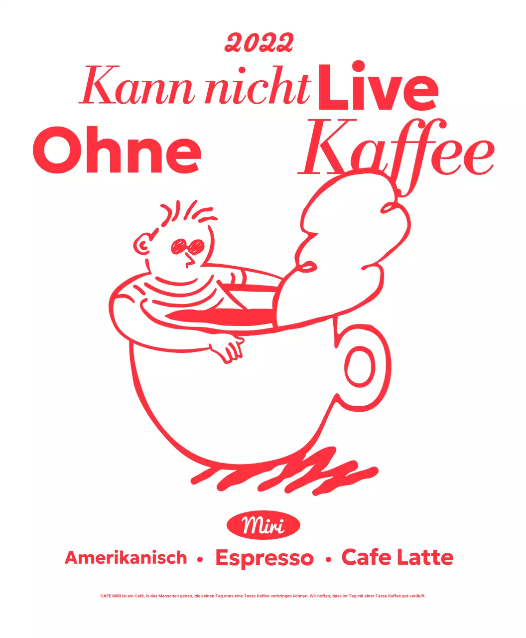 Förderung weißer moderner Kaffee
