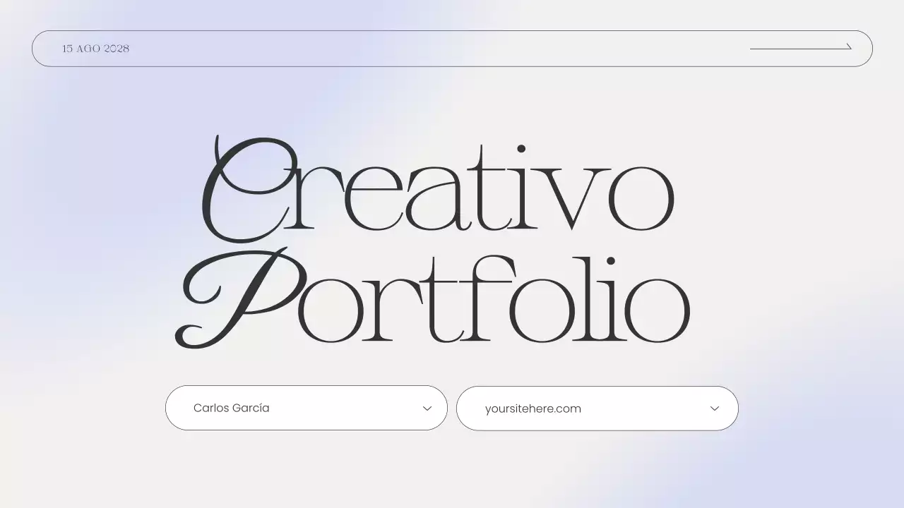 curriculum vitae portafolio elegante azul