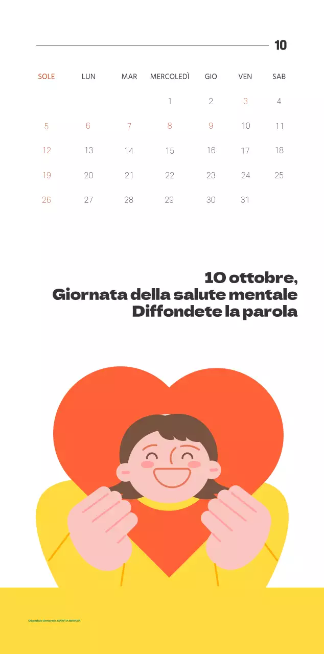 Il calendario astratto semplice