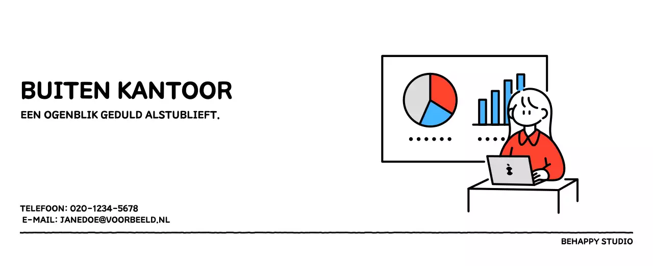 Geïllustreerde kalender met een mooie lijnstijl