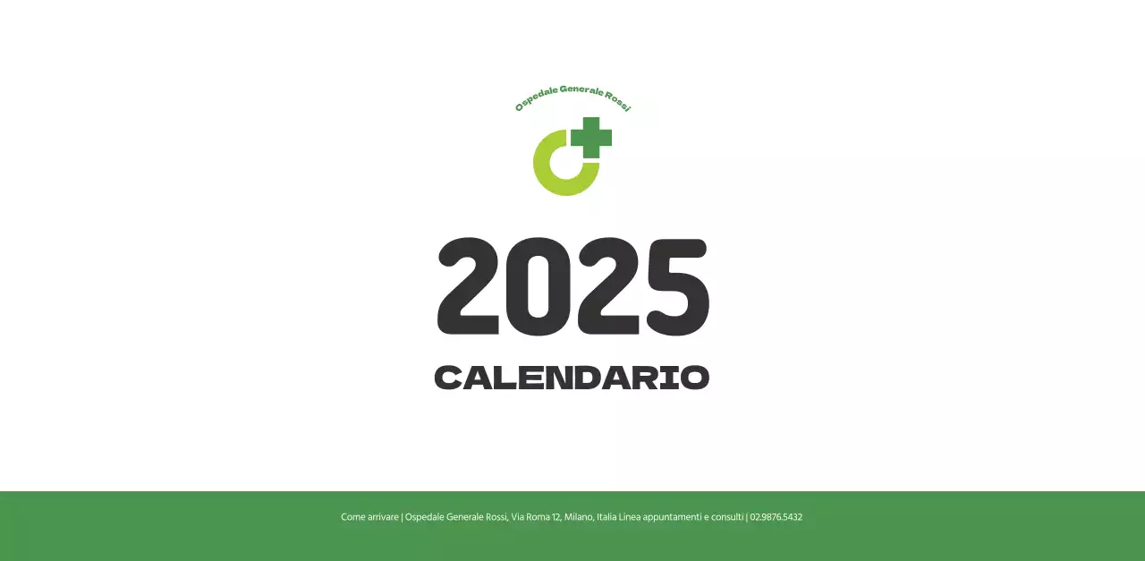 Un ospedale festivo con illustrazioni a tema salute e famiglia e accenti colorati