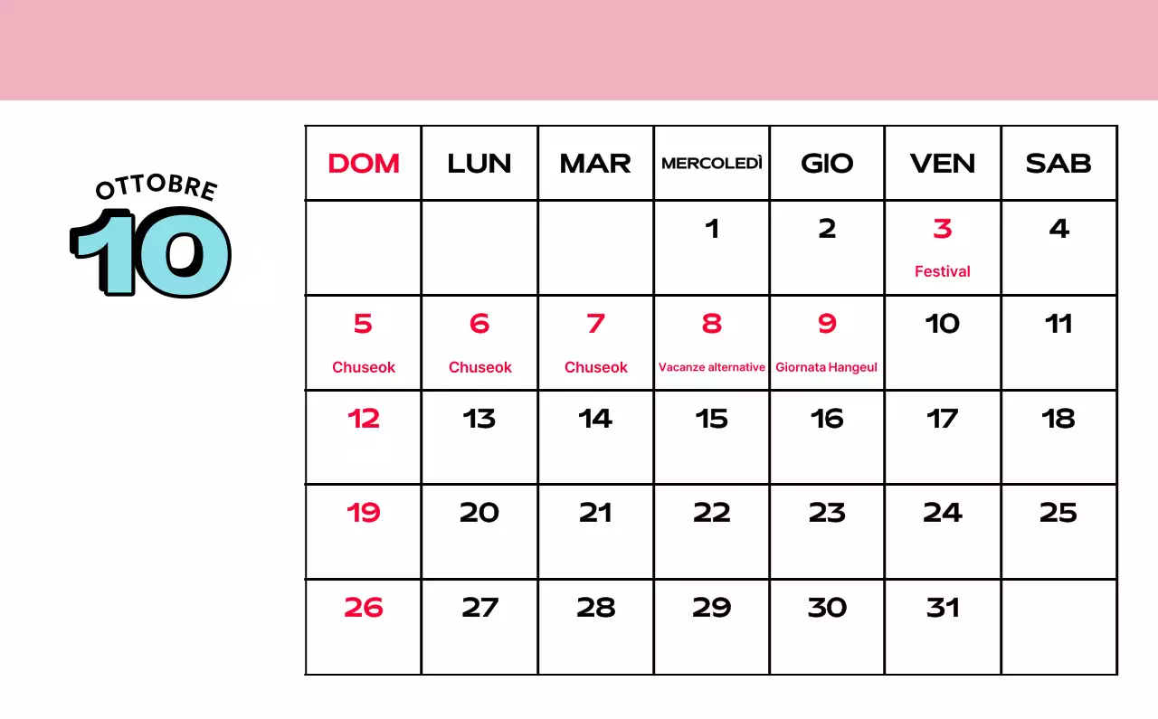 Calendari colorati con una varietà di illustrazioni retrò