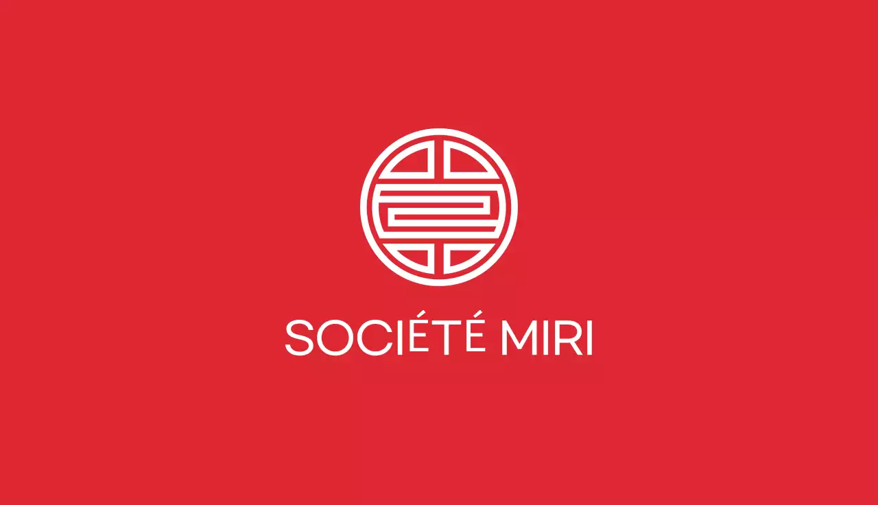 carte de visite géométrique rouge