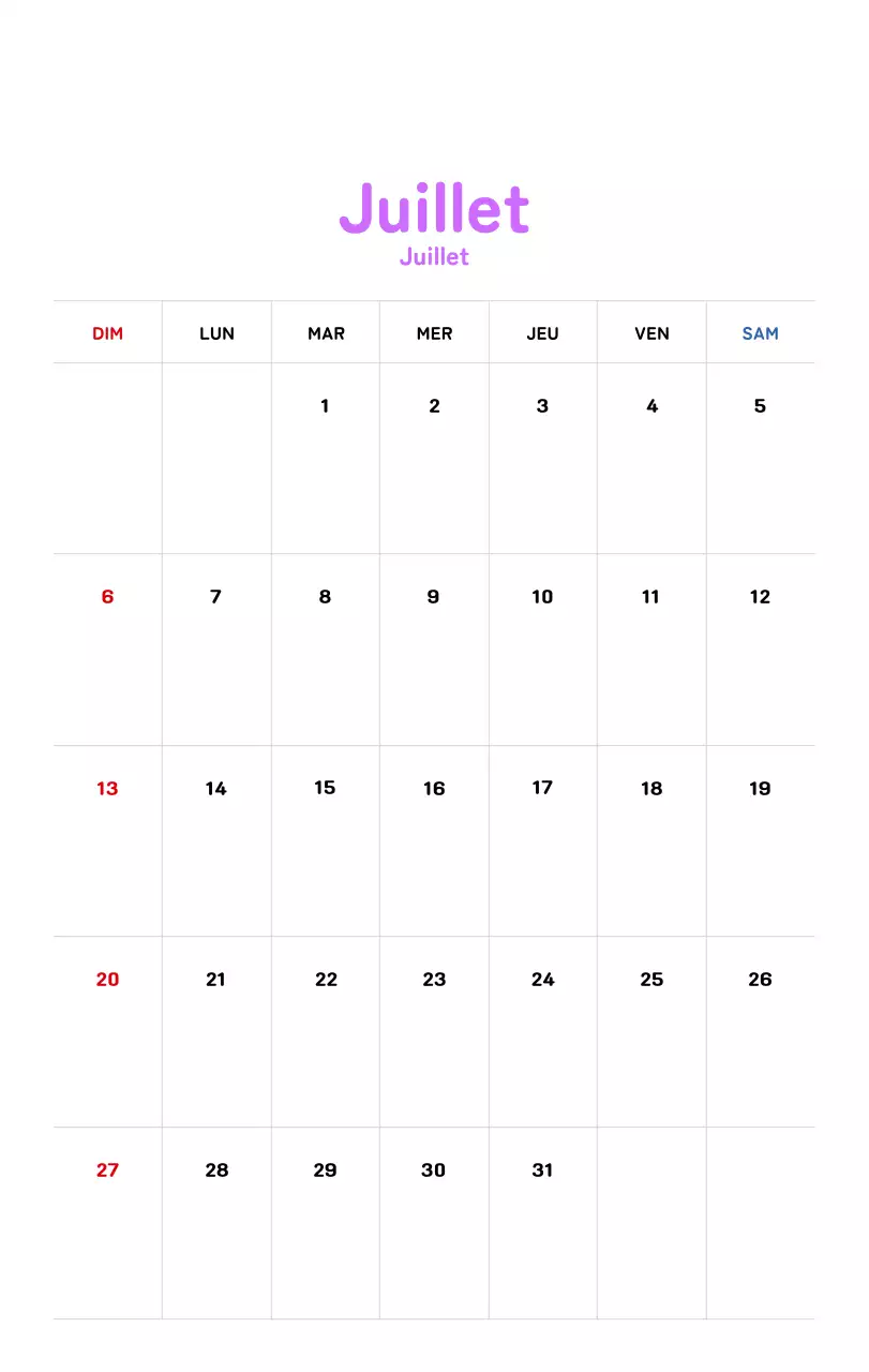 Calendrier du Nouvel An avec illustrations chaleureuses