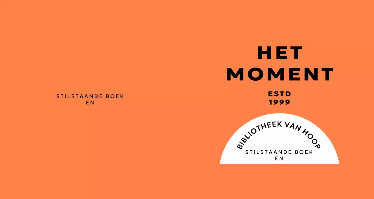 Oranje eenvoudige bibliotheek promoten