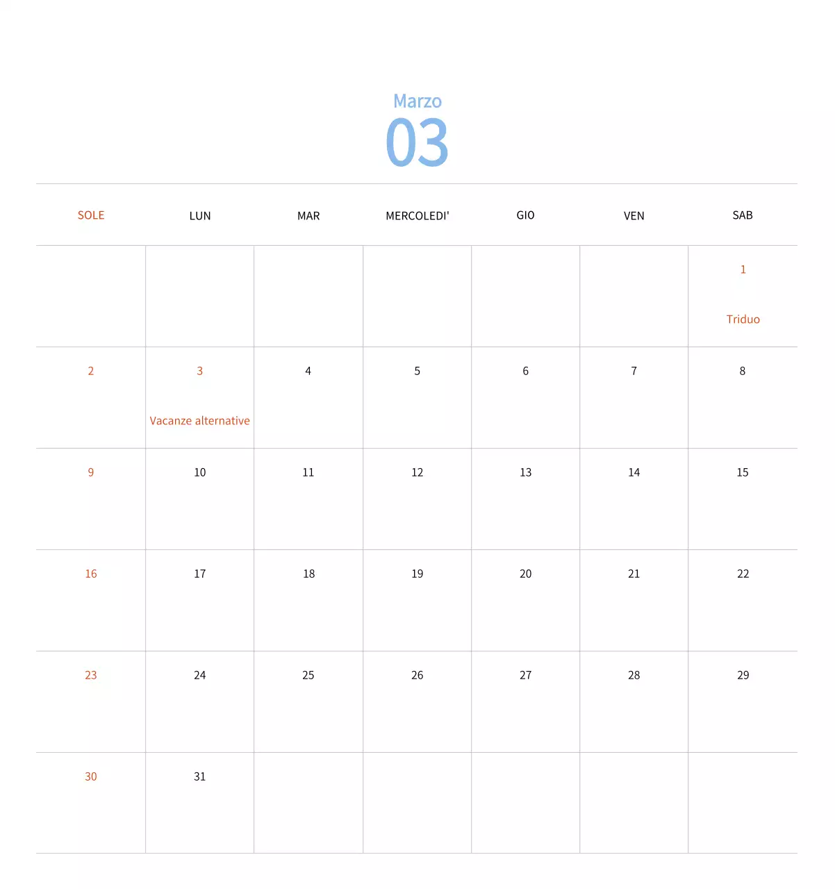 Calendario di Capodanno con una calda illustrazione