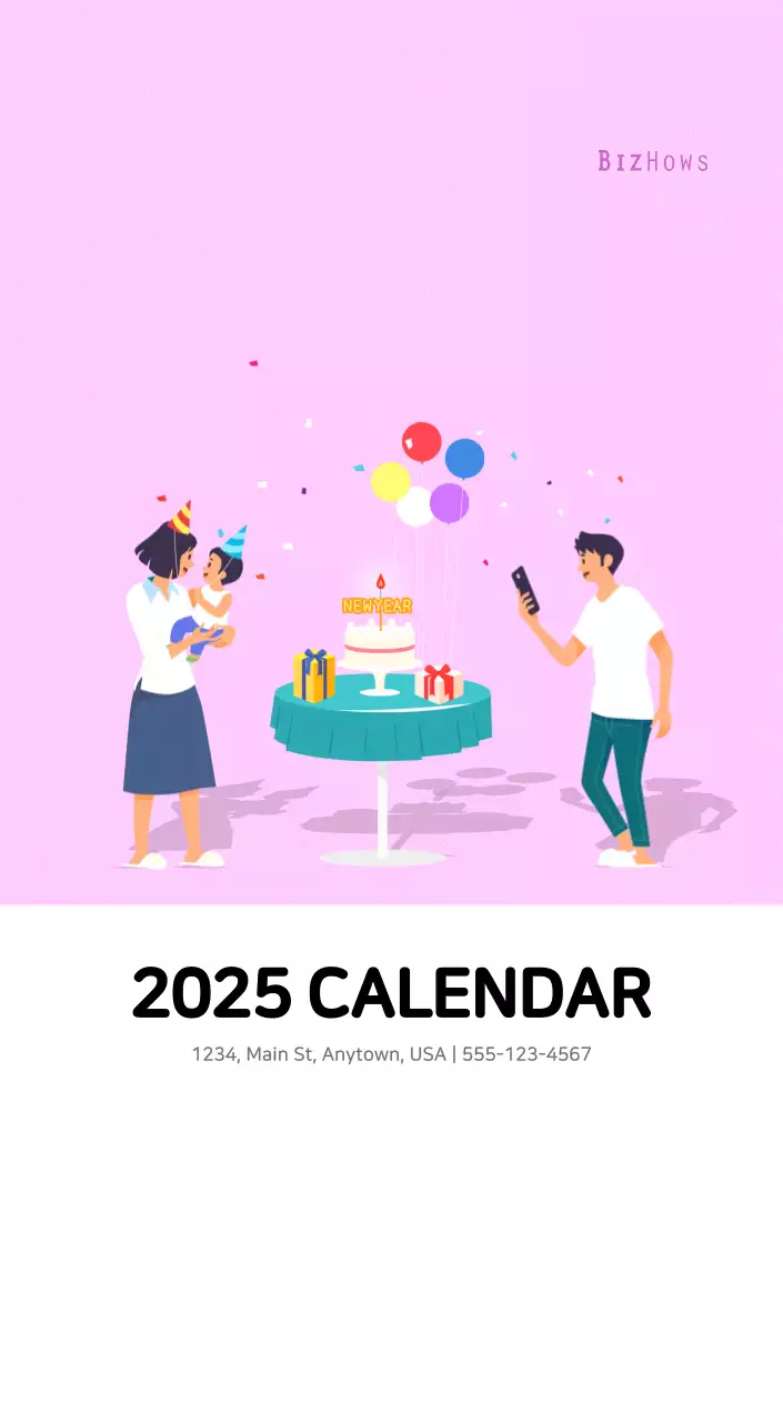 Multicolored family illustration concept