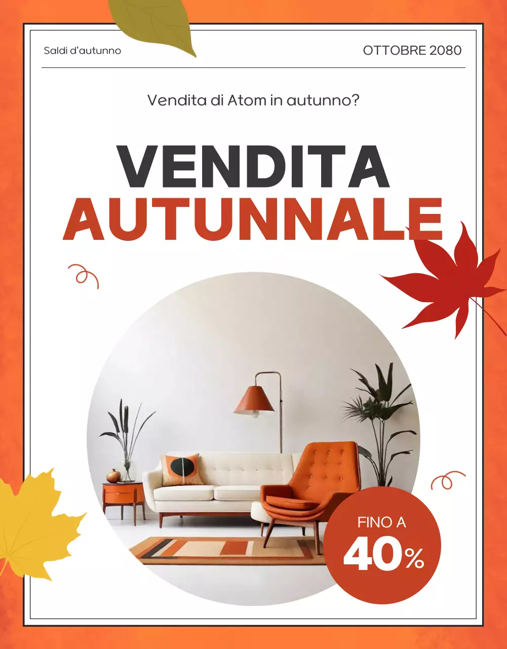 Promuovere un'offerta di sconto Orange Modern